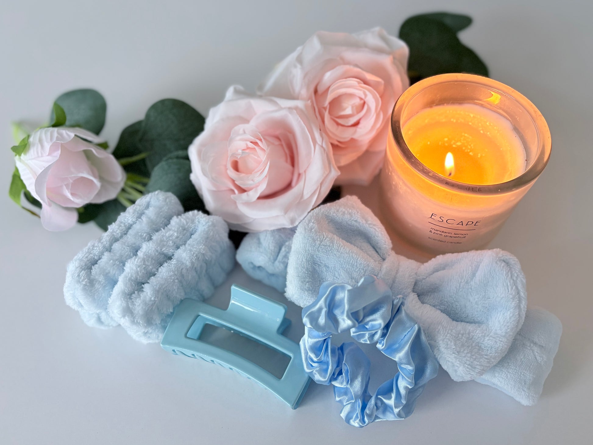 Personalised Mini Blue pamper box contents - handmade relaxation gift UK