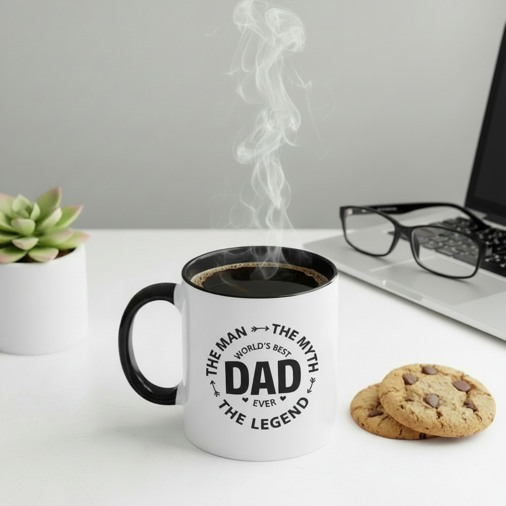 personalised dad mug with laptop and glasses uk handmade gift for men